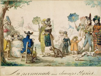 Een Wandeling in de Champs Elysees, 1811